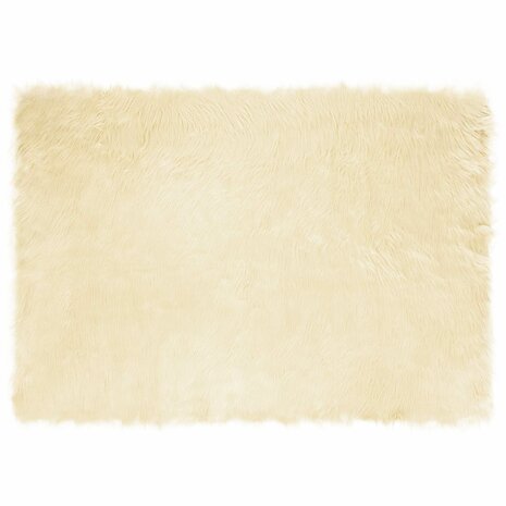 Nep Schapenvacht Tapijt Tafalla Cr&egrave;me 140 x 200 cm Polyester 2