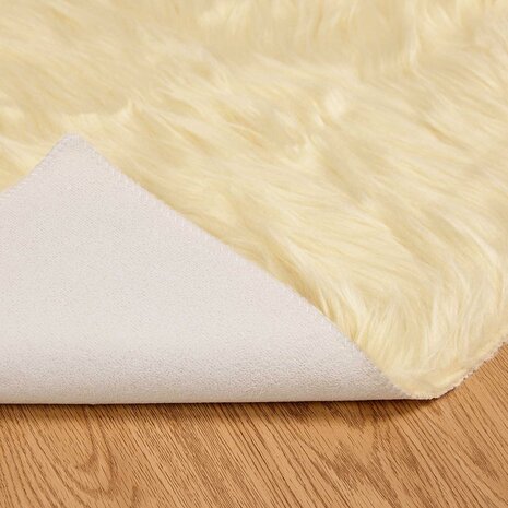 Nep Schapenvacht Tapijt Tafalla Cr&egrave;me 160 x 160 cm Polyester 8