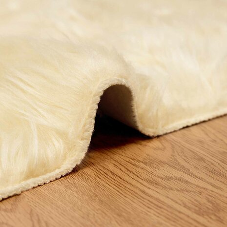 Nep Schapenvacht Tapijt Tafalla Cr&egrave;me &Oslash; 120 cm Polyester 8