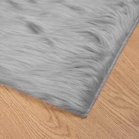 Nep Schapenvacht Tapijt Tafalla Grijs 60 x 110 cm Polyester 7