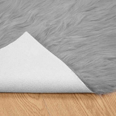 Nep Schapenvacht Tapijt Tafalla Grijs 80 x 250 cm Polyester 8