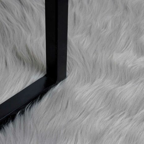 Nep Schapenvacht Tapijt Tafalla Grijs &Oslash; 160 cm Polyester 6