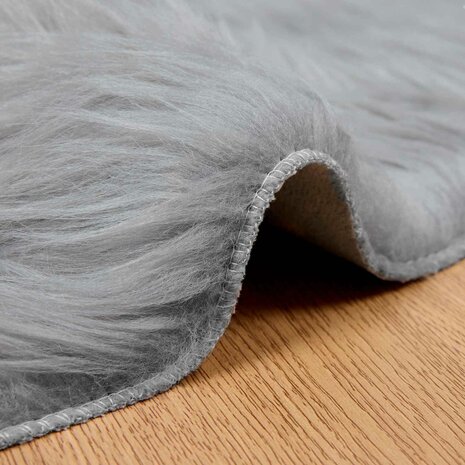 Nep Schapenvacht Tapijt Tafalla Grijs 50 x 80 cm Polyester 8