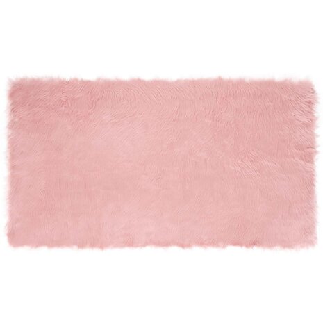 Nep Schapenvacht Tapijt Tafalla Roze 60 x 110 cm Polyester 2