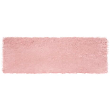 Nep Schapenvacht Tapijt Tafalla Roze 80 x 250 cm Polyester 2