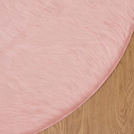Nep Schapenvacht Tapijt Tafalla Roze &Oslash; 160 cm Polyester 6