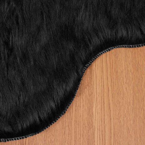 Nep Schapenvacht Tapijt Tafalla Zwart 60 x 90 cm Polyester 7
