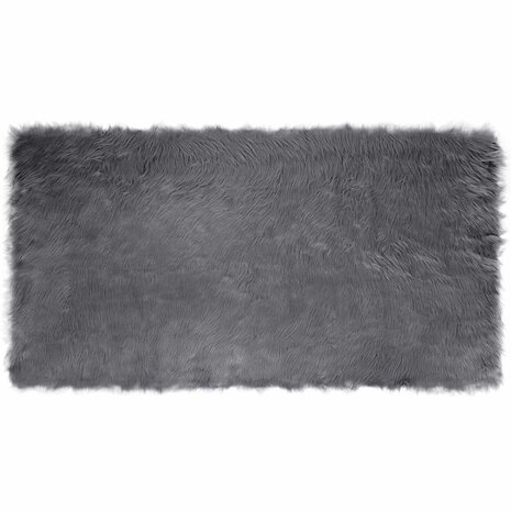 Nep Schapenvacht Tapijt Tafalla Antraciet 80 x 150 cm Polyester 2