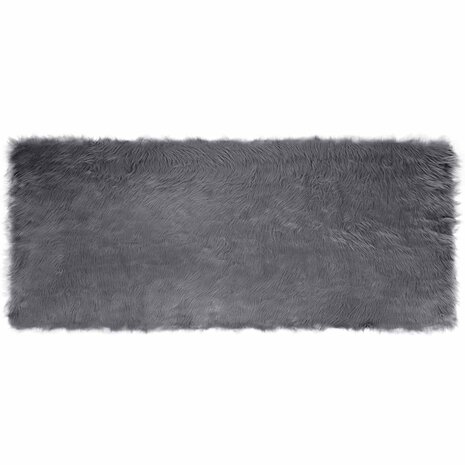 Nep Schapenvacht Tapijt Tafalla Antraciet 80 x 200 cm Polyester 2