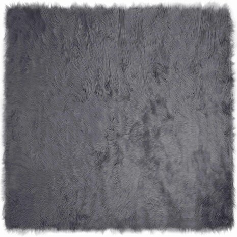 Nep Schapenvacht Tapijt Tafalla Antraciet 160 x 160 cm 2