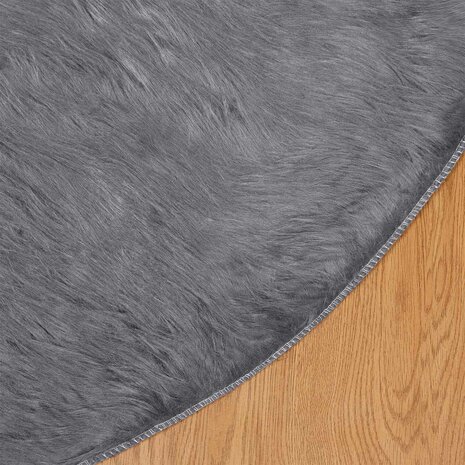 Nep Schapenvacht Tapijt Tafalla Antraciet &Oslash; 160 cm Polyester 7