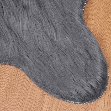 Nep Schapenvacht Tapijt Tafalla Antraciet 50 x 80 cm Polyester 7