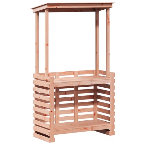 Tuinbartafel met dak 112,5x57x195,5 cm massief hout 6