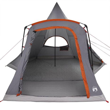Teepee Tent met dak Grijs en Oranje 545 x 450 x 295 cm 5