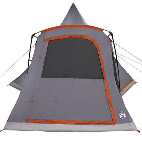 Teepee Tent met dak Grijs en Oranje 545 x 450 x 295 cm 6