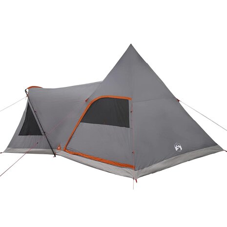 Teepee Tent met dak Grijs en Oranje 545 x 450 x 295 cm 7