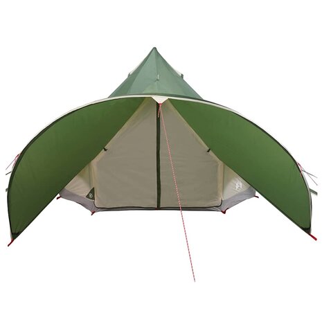 Teepee Tent met dak Groen en Grijs 600 x 600 x 347 cm 5