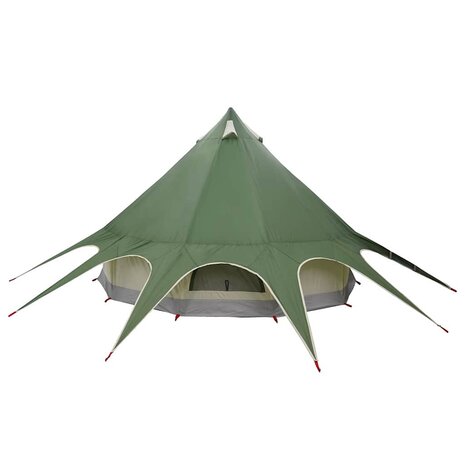 Teepee Tent met dak Groen en Grijs 600 x 600 x 347 cm 8