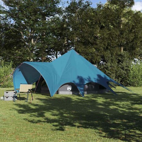 Teepee Tent met dak Blauw en Grijs 600 x 600 x 347 cm 1