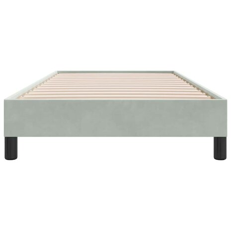 Bedframe zonder matras 80x220 cm fluweel lichtgrijs 5