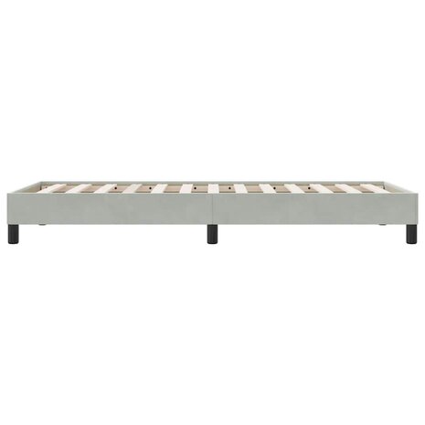 Bedframe zonder matras 80x220 cm fluweel lichtgrijs 6