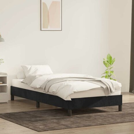 Bedframe zonder matras 80x220 cm fluweel zwart 3