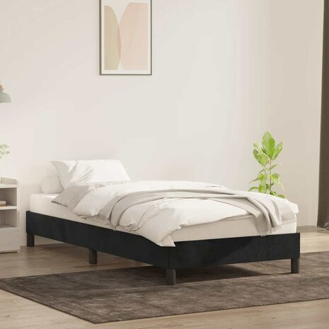 Bedframe zonder matras 90x220 cm fluweel zwart 3