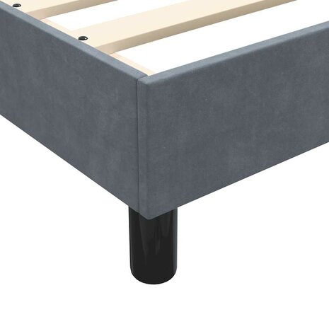 Boxspring zonder matras fluweel donkergrijs 90x210 cm 8