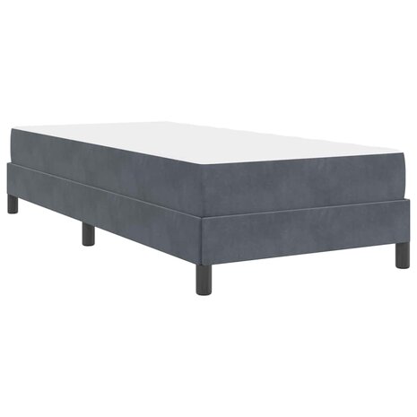 Boxspringbed met matras Donkergrijs 80 x 220 cm Stof 8