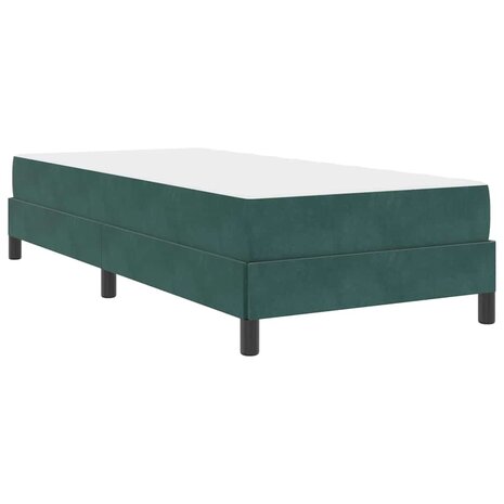 Boxspringbed met matras Donkergroen 80 x 220 cm Stof 2