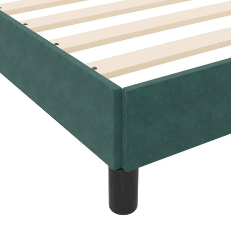 Boxspringbed met matras Donkergroen 80 x 220 cm Stof 9