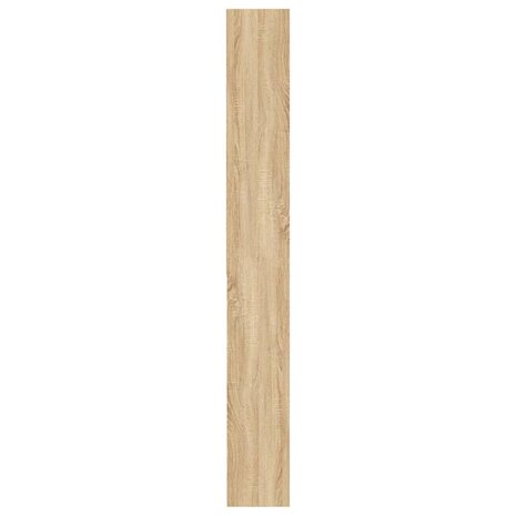 Wasmachinekast 64x24x190 cm wit en sonoma eikenkleurig 7