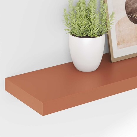 Wandplank Wandgemonteerd Rood 80 x 23,5 x 4 cm Bewerkt hout 5