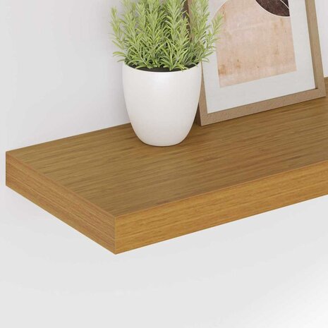 Wandplank Wandgemonteerd Beige 50 x 23 x 4 cm Bewerkt hout 5