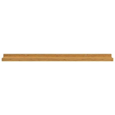 Wandplank met plank 2 pcs Beige 80 x 9 x 3 cm Bewerkt hout 7