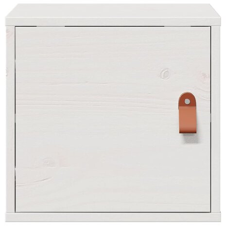 Wandkast 31,5x30x30 cm massief grenenhout wit 5