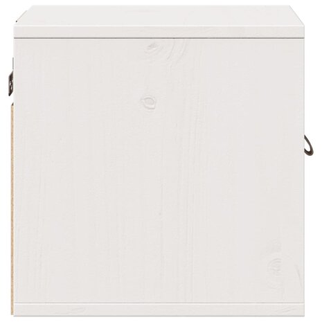 Wandkast 31,5x30x30 cm massief grenenhout wit 7