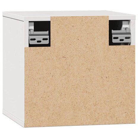 Wandkast 31,5x30x30 cm massief grenenhout wit 8