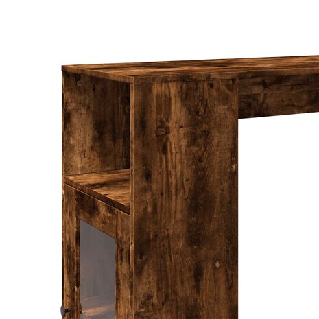 Bartafel met rekken 101x40x103,5 cm bewerkt hout gerookt eiken 9