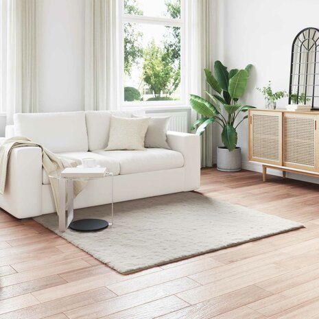 Nep Konijnenbont Tapijt Olite Beige 120 x 120 cm Polyester 1