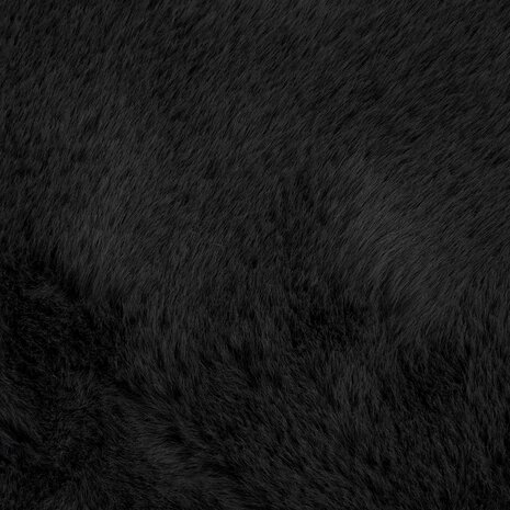 Nep Konijnenbont Tapijt Olite Zwart 80 x 150 cm Polyester 9