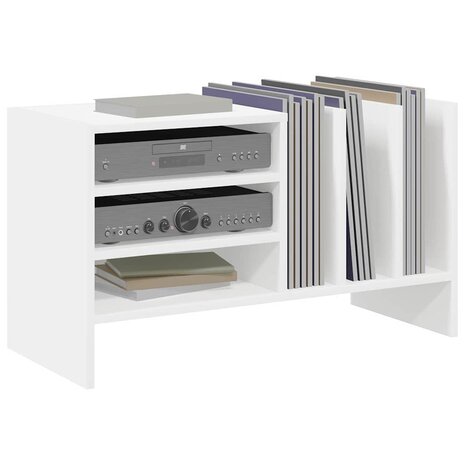 Platenkast met plank Wit 78.5 x 35 x 45 cm Bewerkt hout 3