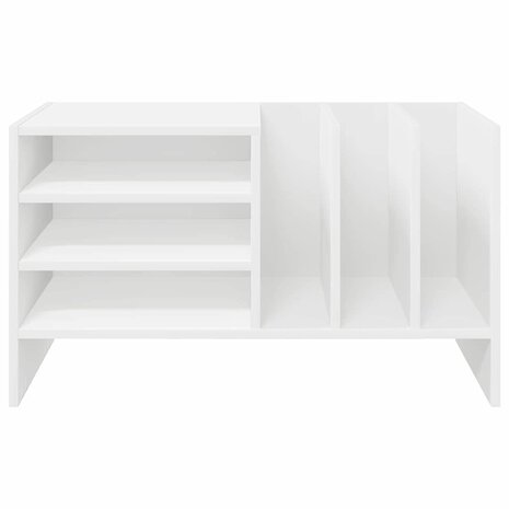 Platenkast met plank Wit 78.5 x 35 x 45 cm Bewerkt hout 5