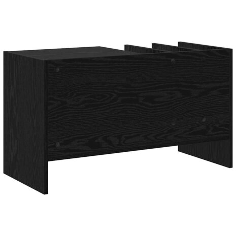 Platenkast met plank Zwart Eiken 78.5 x 35 x 45 cm Bewerkt hout 7