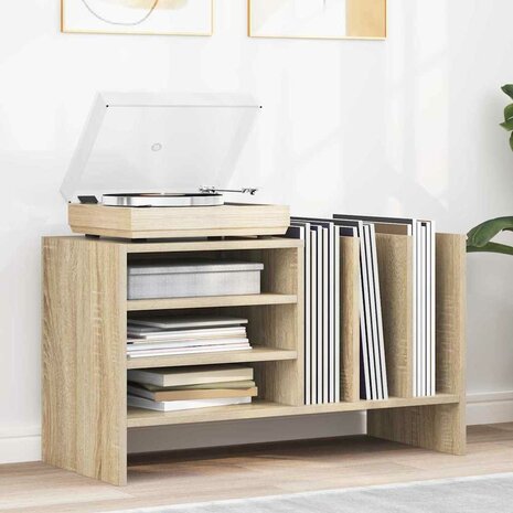 Platenkast Sonoma Eiken 78.5 x 35 x 45 cm Bewerkt hout 1
