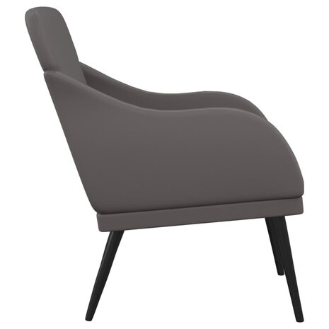 Fauteuil 63x76x80 cm kunstleer grijs 4