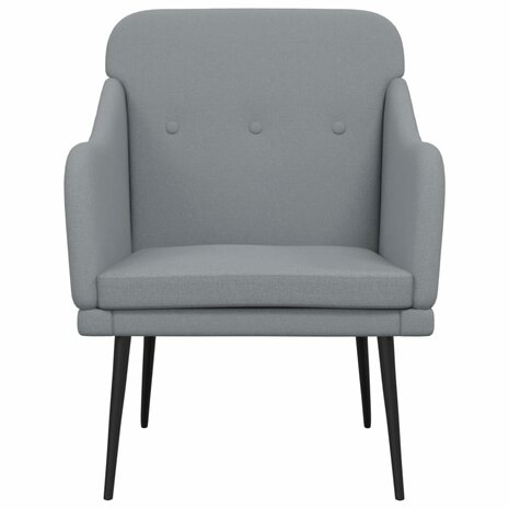 Fauteuil 63x76x80 cm stof lichtgrijs 3