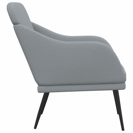 Fauteuil 63x76x80 cm stof lichtgrijs 4
