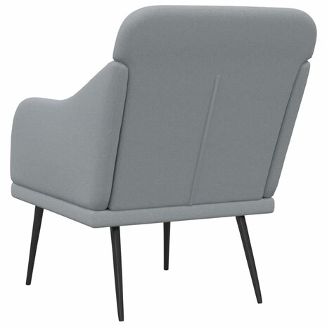 Fauteuil 63x76x80 cm stof lichtgrijs 5