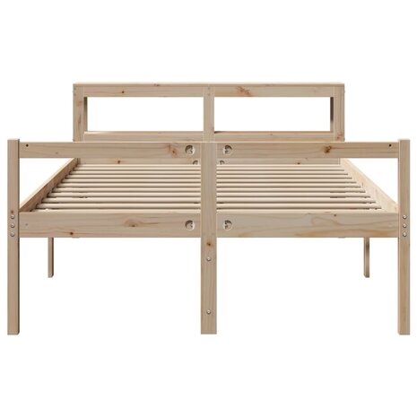 Seniorenbed met hoofdbord massief grenenhout 140x200 cm 4